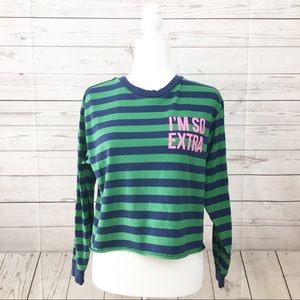 “I’m So Extra” Long Sleeve Cropped Shirt